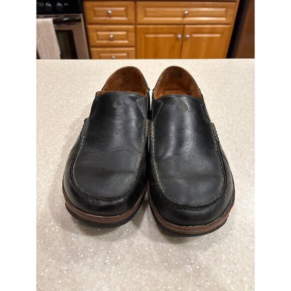 Olukai Moloa Slip-On Loafer Slipper Shoes Men's 10M Black Waxed Nubuck Leather - Picture 9 of 10